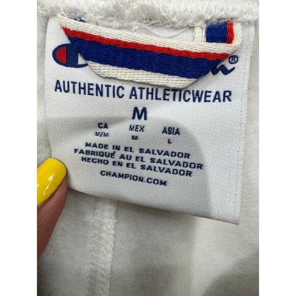 Champion NWT White Powerblend Pop Logo Jogger Athleisure Sweatpants Size Medium - Picture 5 of 8